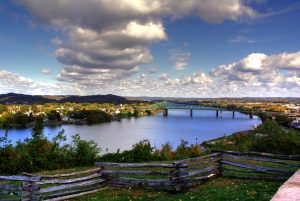View of Ohio River in Parkersburg, WV